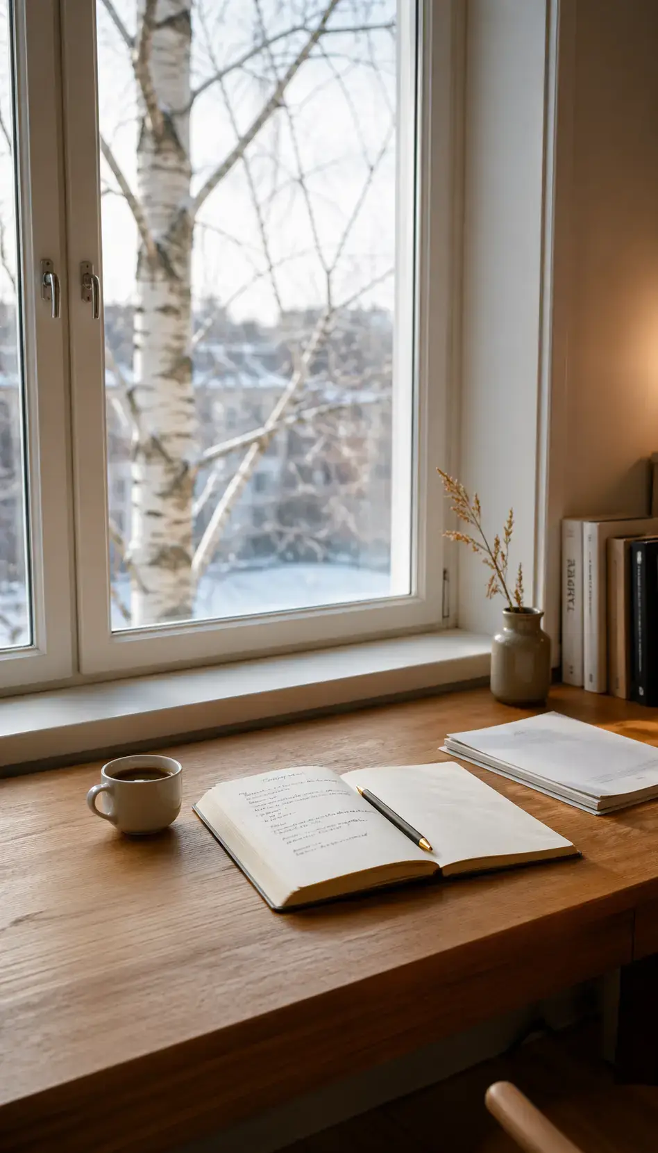 FinnBrokers toimisto Tampereella, luonnonvalo ja koivunäkymä